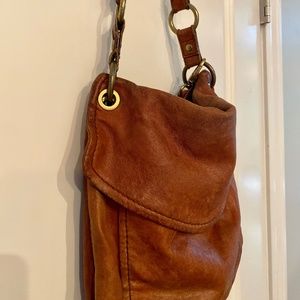 Fossil Vintage Distressed Slouchy Crossbody Leather Bag with Shoulder Strap
